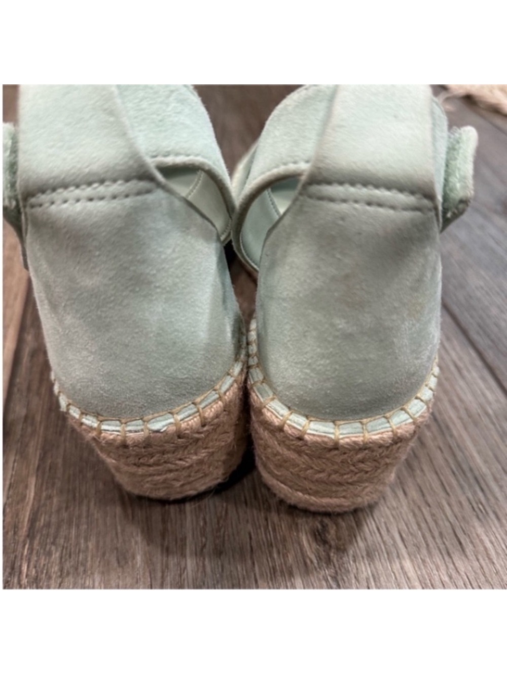 New Franco Sarto Women’s Mint Green Espadrille Ankle-Strap Sandals Size 9.5 - Picture 9 of 10